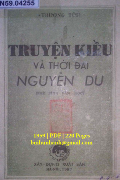 Truyện Kiều Và Thời Đại Nguyễn Du (NXB Xây Dựng 1959) - Trương Tửu, 220 Trang