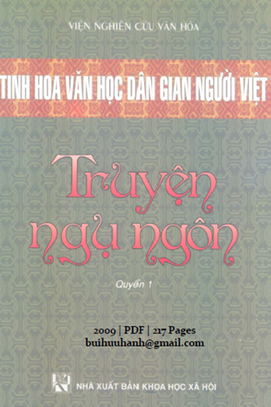 Truyện Ngụ Ngôn Quyển 1 (NXB Khoa Học Xã Hội 2009) - Nguyễn Xuân Kính, 217 Trang