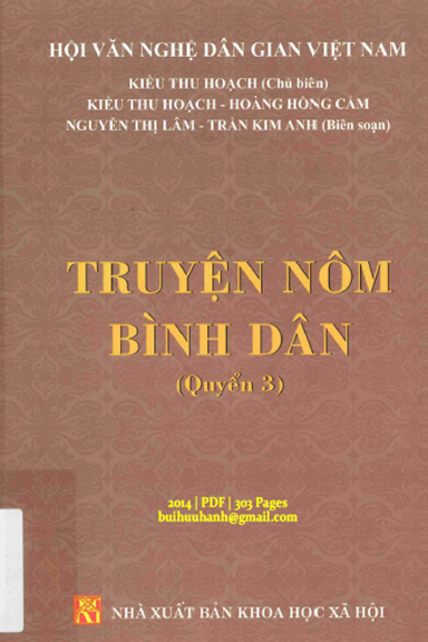 Truyện Nôm Bình Dân Quyển 3 (NXB Khoa Học Xã Hội 2014) - Kiều Thu Hoạch, 303 Trang