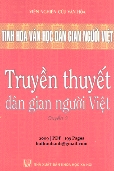 Truyền Thuyết Dân Gian Người Việt Quyển 3 (NXB Khoa Học Xã Hội 2009) - Kiều Thu Hoạch, 199 Trang