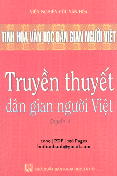 Truyền Thuyết Dân Gian Người Việt Quyển 4 (NXB Khoa Học Xã Hội 2009) - Kiều Thu Hoạch, 256 Trang