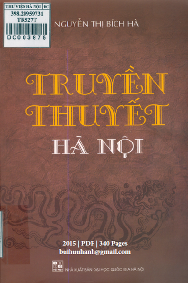 Truyền Thuyết Hà Nội (NXB Đại Học Quốc Gia 2015) - Nguyễn Thị Bích Hà, 340 Trang