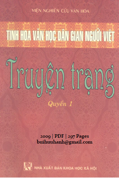 Truyện Trạng Quyển 1 (NXB Khoa Học Xã Hội 2009) - Nguyễn Chí Bền, 297 Trang