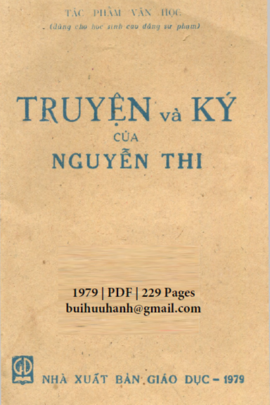 Truyện Và Ký Của Nguyễn Thi (NXB Giáo Dục 1979) - Hoàng Hữu Yên, 229 Trang