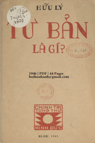 Tư Bản Là Gì (NXB Minh Đức 1946) - Hữu Lý, 44 Trang