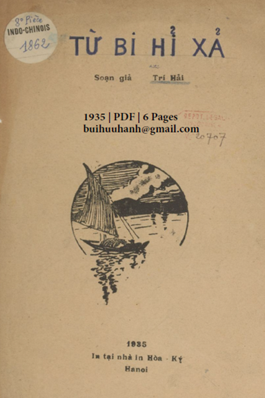 Từ Bi Hỉ Xả (NXB Hòa Ký 1935) - Trí Hải, 6 Trang