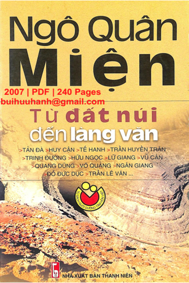 Từ Đất Núi Đến Làng Văn (NXB Thanh Niên 2007) - Ngô Quân Miện, 240 Trang