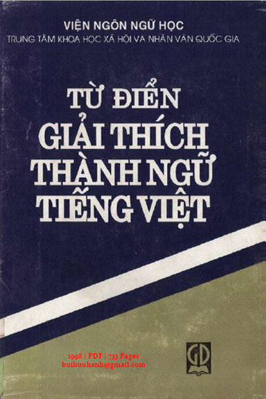 Từ Điển Giải Thích Thành Ngữ Tiếng Việt (NXB Giáo Dục 1998) - Nguyễn Như Ý, 733 Trang