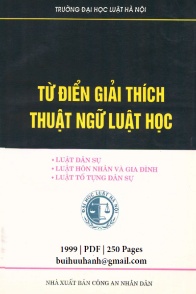Từ Điển Giải Thích Thuật Ngữ Luật Học-Luật Dân Sự, Luật Hôn Nhân Và Gia Đình, Luật Tố Tụng Dân Sự