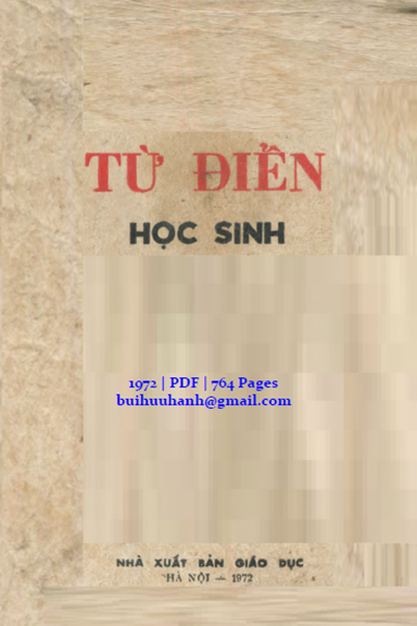 Từ Điển Học Sinh (NXB Giáo Dục 1977) - Lê Khả Kế, 764 Trang