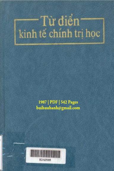 Từ Điển Kinh Tế Chính Trị Học (NXB Sự Thật 1987) - M.I.Voncop, 542 Trang