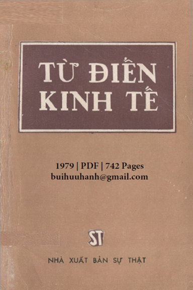 Từ Điển Kinh Tế (NXB Sự Thật 1979) - G. A. Codolốp, 742 Trang
