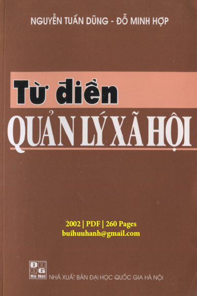 Từ Điển Quản Lý Xã Hội (NXB Đại Học Quốc Gia 2002) - Nguyễn Tuấn Dũng, 260 Trang