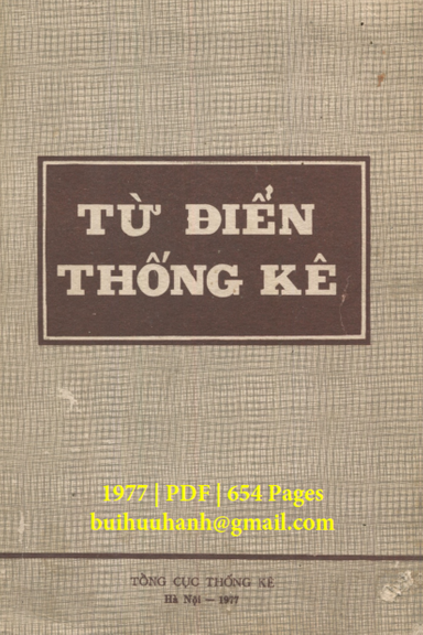 Từ Điển Thống Kê (NXB Thống Kê 1977) - Hoàng Trình, 654 Trang