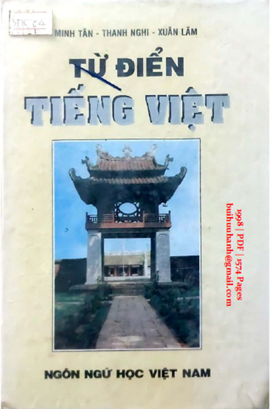 Từ Điển Tiếng Việt (NXB Thanh Hóa 1998) - Minh Tâm, 1574 Trang