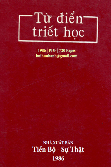 Từ Điển Triết Học (NXB Tiến Bộ 1986) - Nhiều Tác Giả, 720 Trang