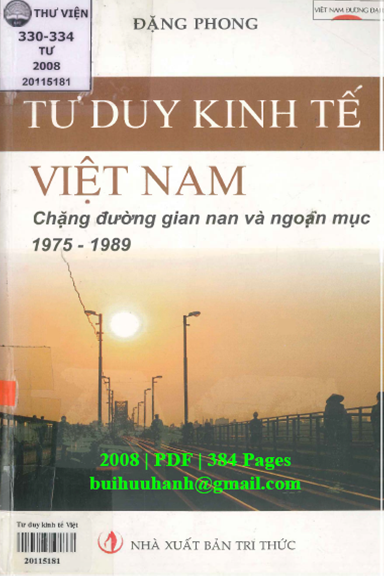 Tư Duy Kinh Tế Việt Nam 1975-1989 (NXB Tri Thức 2008) - Đặng Phong, 384 Trang