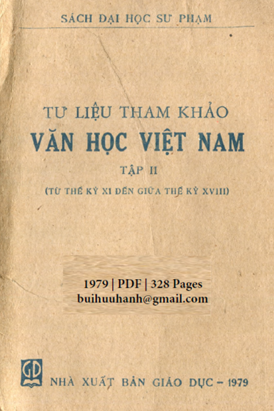 Tư Liệu Tham Khảo Văn Học Việt Nam Tập 2 (NXB Giáo Dục 1979) - Bùi Văn Nguyên, 328 Trang