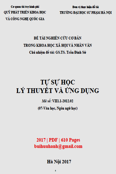 Tự Sự Học Lý Thuyết Và Ứng Dụng (NXB Đại Học Quốc Gia 2017) - Trần Đình Sử, 610 Trang