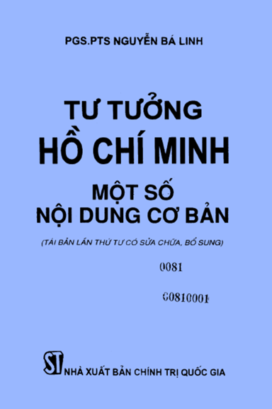 Tư Tưởng Hồ Chí Minh Một Số Nội Dung Cơ Bản (NXB Chính Trị 1995) - Nguyễn Bá Linh, 233 Trang
