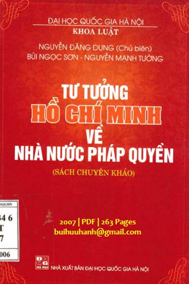 Tư Tưởng Hồ Chí Minh Về Nhà Nước Pháp Quyền (NXB Đại Học Quốc Gia 2007) - Nguyễn Đăng Dung