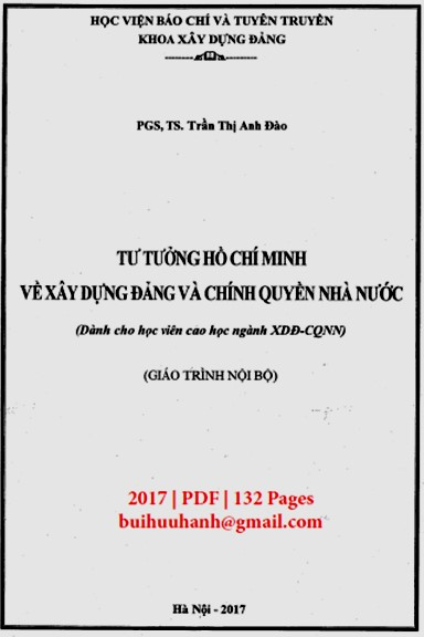 Tư Tưởng Hồ Chí Minh Về Xây Dựng Đảng Và Chính Quyền Nhà Nước (NXB Hà Nội 2017) - Trần Thị Anh Đào