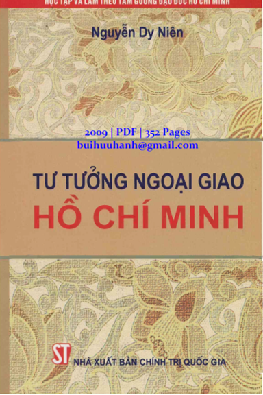 Tư Tưởng Ngoại Giao Hồ Chí Minh (NXB Chính Trị 2009) - Nguyễn Dy Niên, 352 Trang