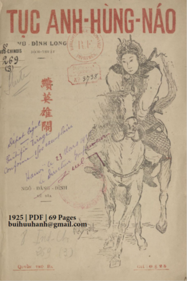 Tục Anh Hùng Náo Quyển 3 (NXB Thực Nghiệp 1925) - Vũ Đình Long, 69 Trang