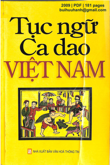 Tục Ngữ, Ca Dao Việt Nam (NXB Văn Hóa Thông Tin 2009) - Xuân Trương, 181 Trang