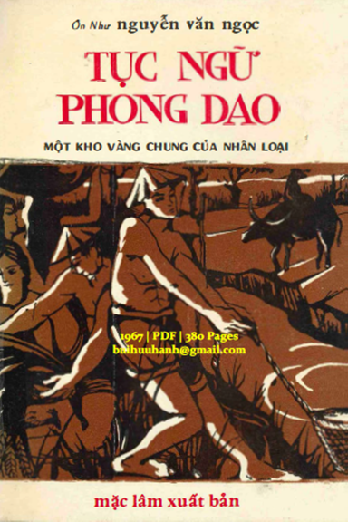 Tục Ngữ Phong Dao Quyển 1 (NXB Mặc Lâm 1967) - Nguyễn Văn Ngọc, 380 Trang
