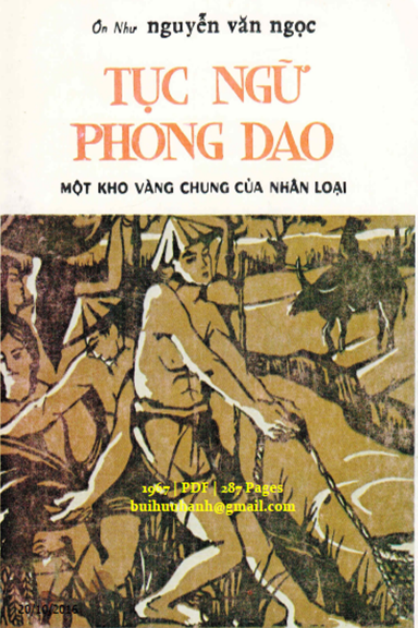 Tục Ngữ Phong Dao Quyển 2 (NXB Mặc Lâm 1967) - Nguyễn Văn Ngọc, 287 Trang