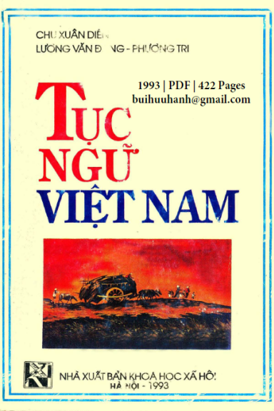 Tục Ngữ Việt Nam (NXB Khoa Học Xã Hội 1993) - Chu Xuân Diên, 422 Trang