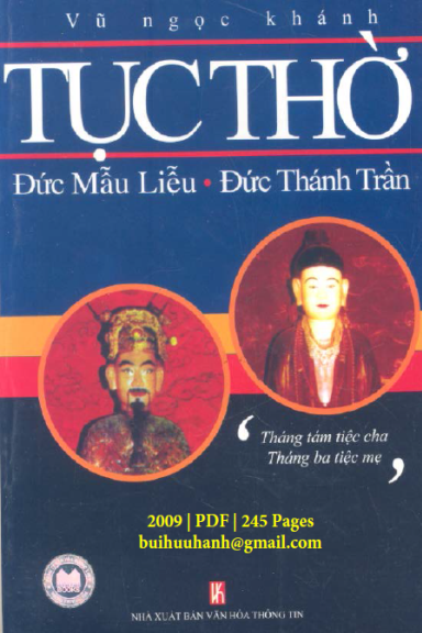 Tục Thờ Đức Mẫu Liễu Và Đức Thánh Trần (NXB Văn Hóa Thông Tin 2009) - Vũ Ngọc Khánh, 245 Trang