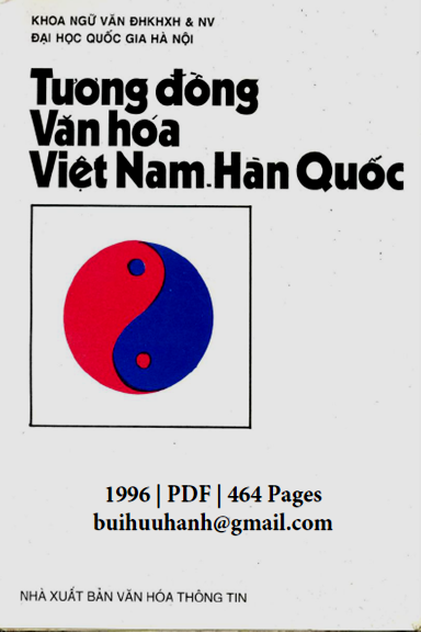 Tương Đồng Văn Hóa Việt Nam Hàn Quốc (NXB Văn Hóa Thông Tin 1996) - Nguyễn Bá Thành, 464 Trang
