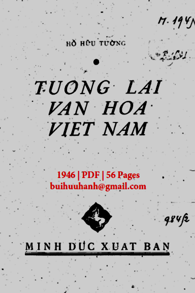 Tương Lai Văn Hóa Việt Nam (NXB Minh Đức 1946) - Hồ Hữu Tường, 56 Trang