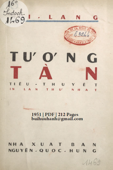 Tương Tàn (NXB Nguyễn Quốc Hùng 1951) - Nhị Lang, 212 Trang