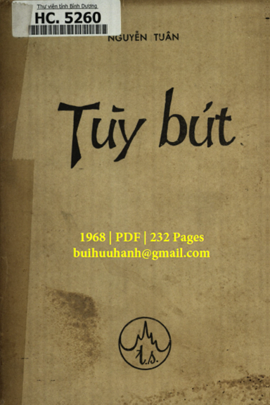 Tùy Bút (NXB Trường Sơn 1968) - Nguyễn Tuân, 232 Trang