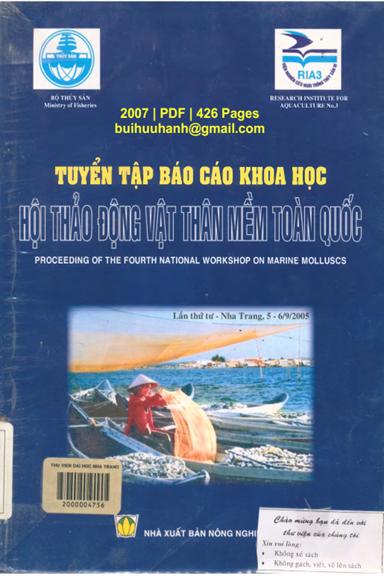 Tuyển Tập Báo Cáo Khoa Học-Hội Thảo Động Vật Thân Mềm Toàn Quốc Lần 4 - Nguyễn Thị Xuân Thu
