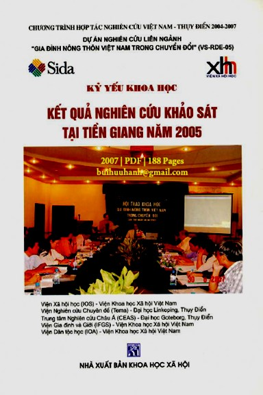 Tuyển Tập Các Bài Viết Phân Tích Kết Quả Khảo Sát Chung (NXB Khoa Học Xã Hội 2007) - Trịnh Duy Luân