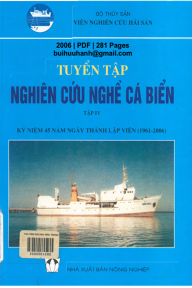Tuyển Tập Các Công Trình Nghiên Cứu Nghề Cá Biển Tập 4 (NXB Nông Nghiệp 2006) - Đỗ Văn Khương