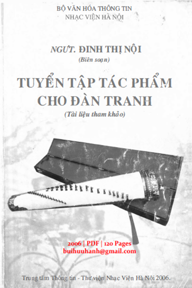 Tuyển Tập Tác Phẩm Cho Đàn Tranh (NXB Hà Nội 2006) - Đinh Thị Nội, 120 Trang