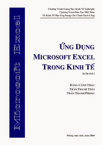 Ứng Dụng Microsoft Excel Trong Phân Tích Kinh Tế - Đặng Cảnh Thạc, 96 Trang