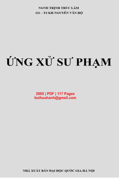 Ứng Xử Sư Phạm (NXB Đại Học Quốc Gia 2005) - Trịnh Trúc Lâm, 117 Trang