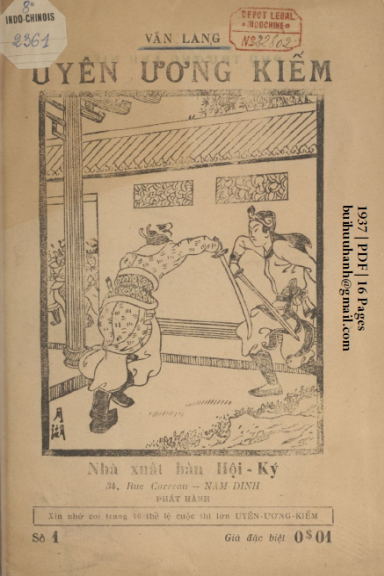 Uyên Ương Kiếm Số 1-13 (NXB Hội Ký 1937) - Văn Lang, 208 Trang