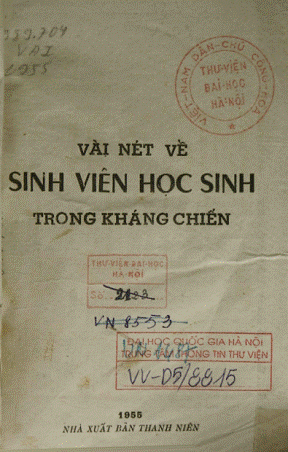 Vài Nét Về Sinh Viên Học Sinh Trong Kháng Chiến (NXB Thanh Niên 1955) - Nhiều Tác Giả, 112 Trang