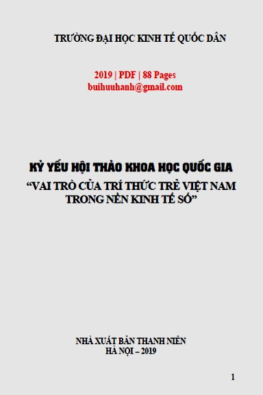 Vai Trò Của Trí Thức Trẻ Việt Nam Trong Nền Kinh Tế Số (NXB Thanh Niên 2019) - Trần Thị Vân Hoa