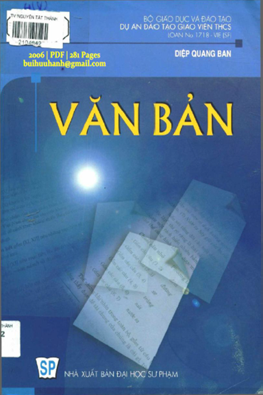 Văn Bản (NXB Đại Học Sư Phạm 2006) - Diệp Quang Ban, 281 Trang
