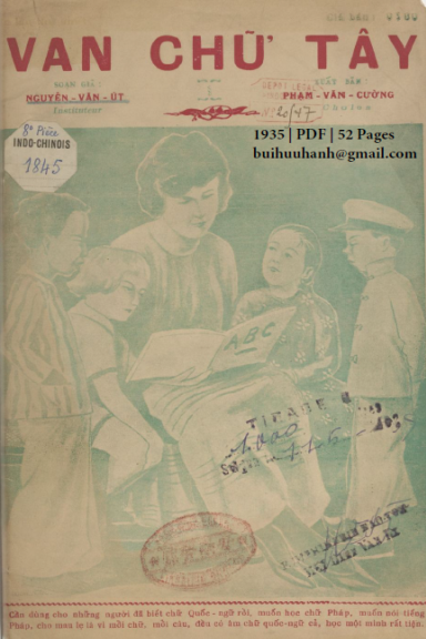 Vần Chữ Tây (NXB Bảo Tồn 1935) - Nguyễn Văn Út, 52 Trang
