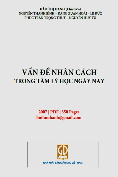 Vấn Đề Nhân Cách Trong Tâm Lý Học Ngày Nay (NXB Giáo Dục 2007) - Đào Thị Oanh, 350 Trang