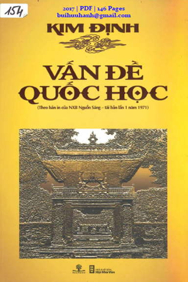 Vấn Đề Quốc Học (NXB Hội Nhà Văn 2017) - Kim Định, 146 Trang